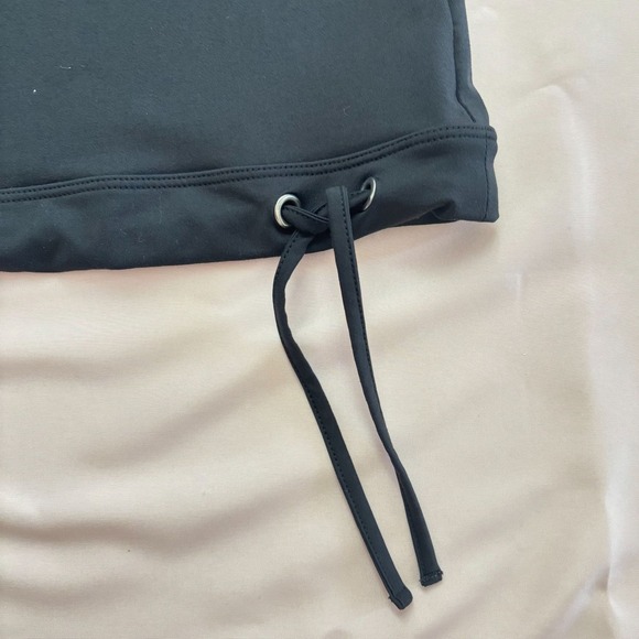 Athleta Blk Racerback Workout Tank Top Drawstring Waist Built In Bra Athletic S - Picture 6 of 11